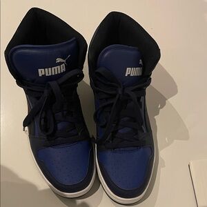 Puma Navy and Black High-Top Sneakers